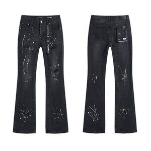 Black Paint-Splatter Men Jeans